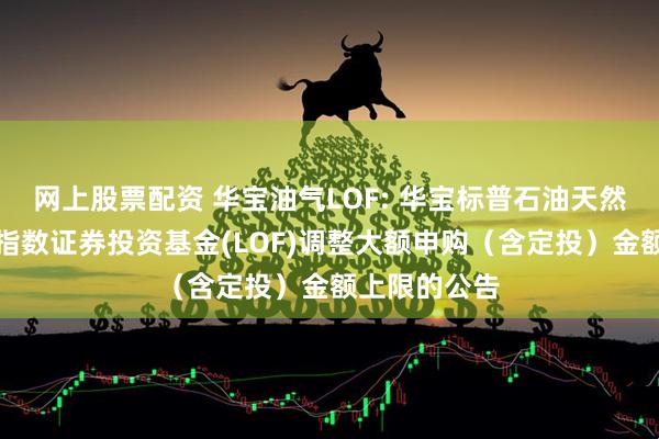 网上股票配资 华宝油气LOF: 华宝标普石油天然气上游股票指数证券投资基金(LOF)调整大额申购（含定投）金额上限的公告