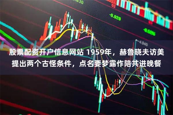 股票配资开户信息网站 1959年，赫鲁晓夫访美提出两个古怪条件，点名要梦露作陪共进晚餐